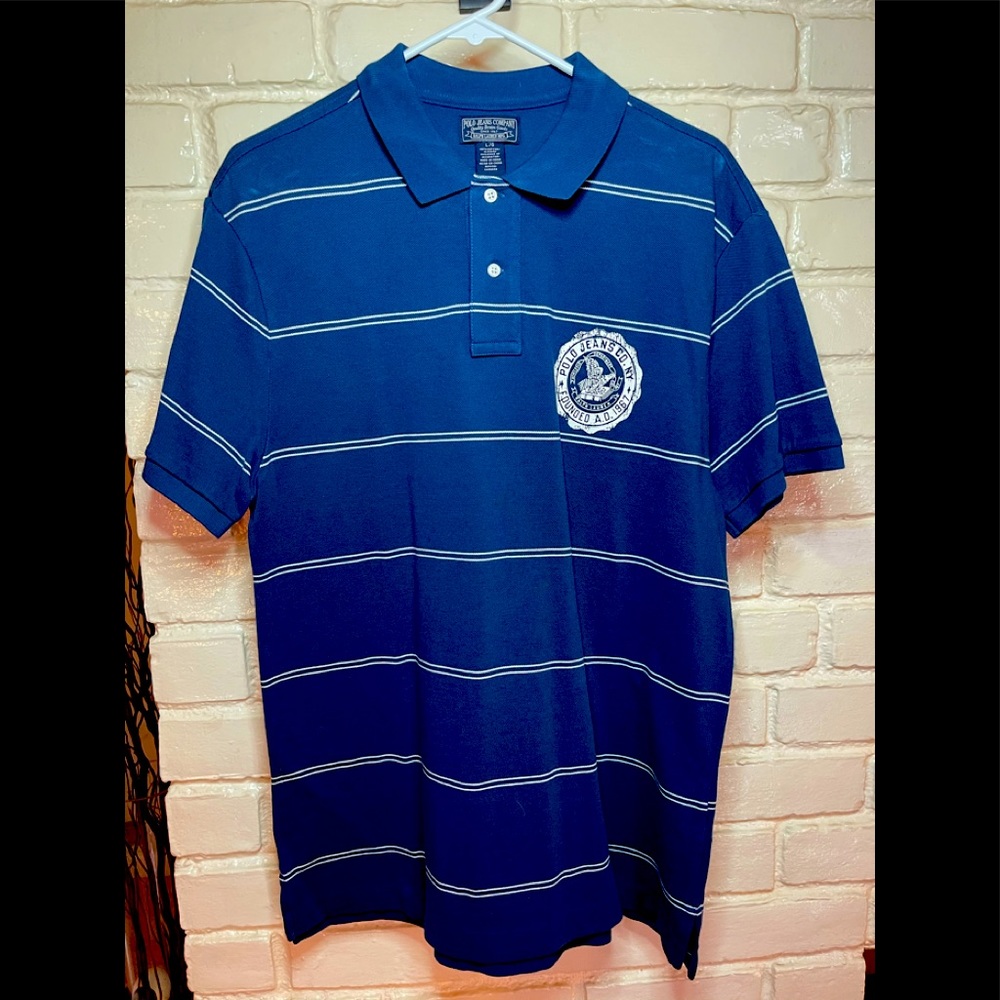 Polo jeans company blue polo shirt men’s size L